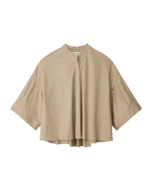 Staud Natural Enzo Pleated Top