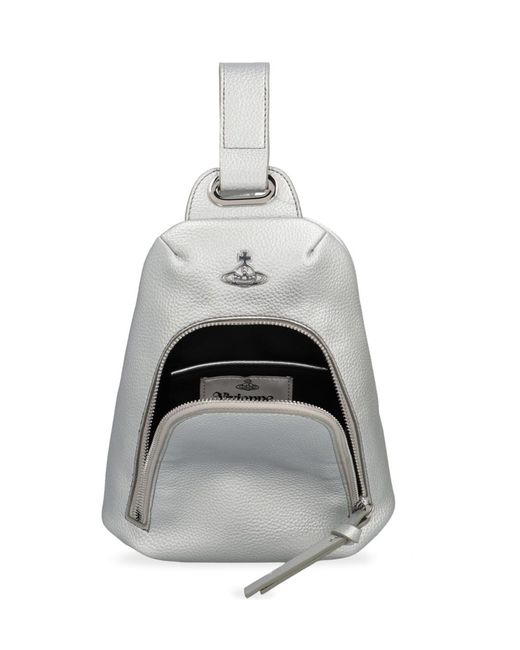 Vivienne Westwood White Orb Detail Zipped Sling Bag