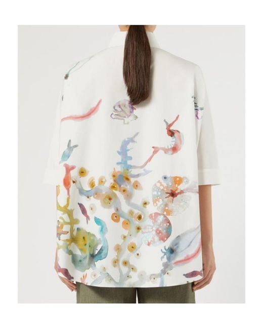 Marina Rinaldi White Cotton Poplin Tunic
