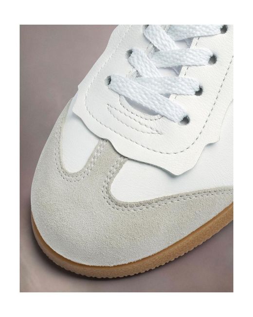 Maison Margiela White Panelled Lace-Up Sneakers