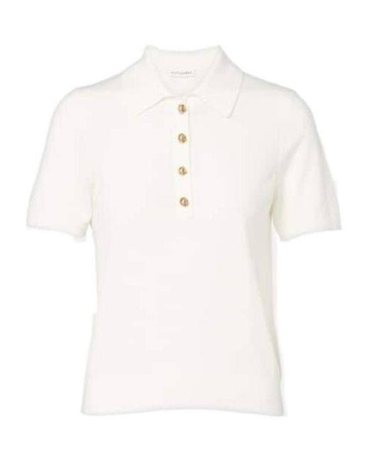 Altuzarra White Nemo Wool-Blend Polo Shirt