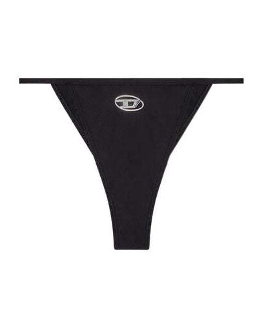 DIESEL Black Camille-Utlt Cut-Out Logo Bikini Bottoms