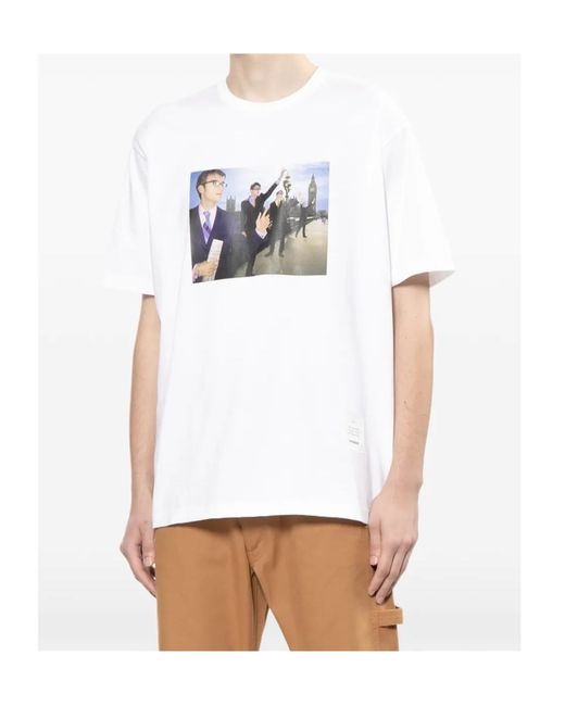 Junya Watanabe White Printed T-Shirt for men