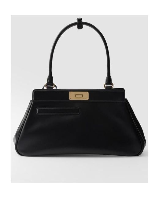 Prada Black Medium Leather Tote Bag
