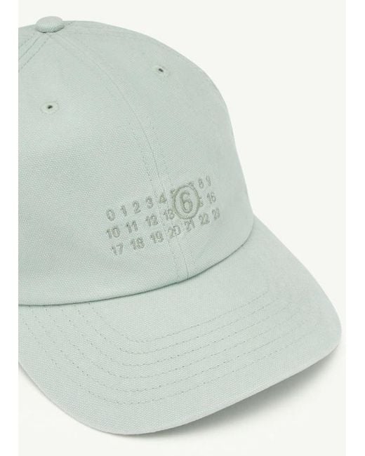 MM6 by Maison Margiela Green Logo Embroidered Cap for men