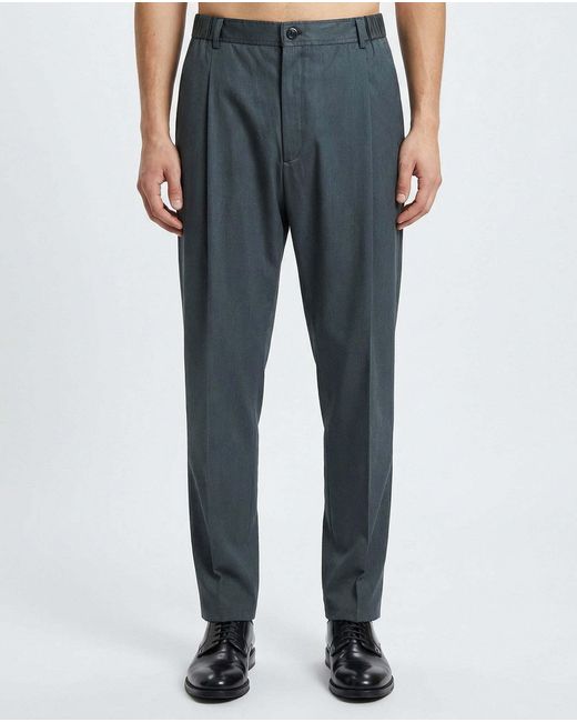 Brioni Blue Pleated Trousers for men