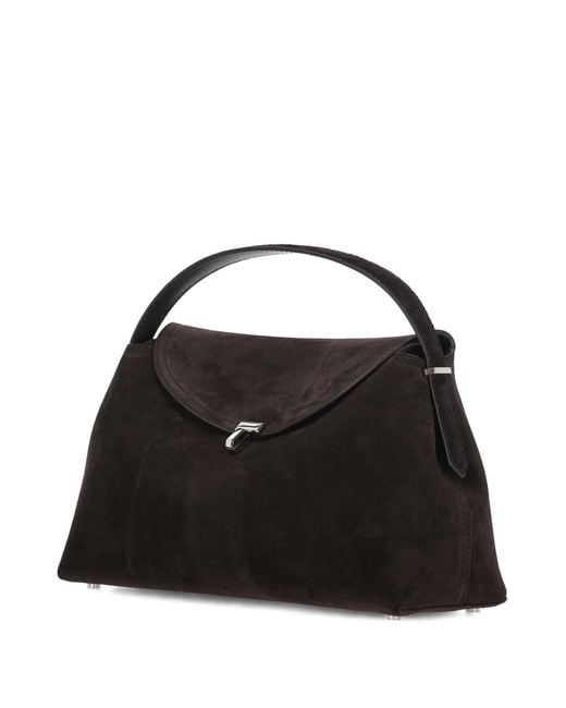 Totême  Black Totême Top Handle Tote Bag