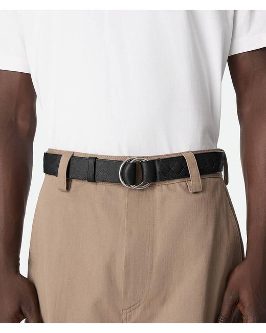 Bottega Veneta Black D-Ring Belt for men