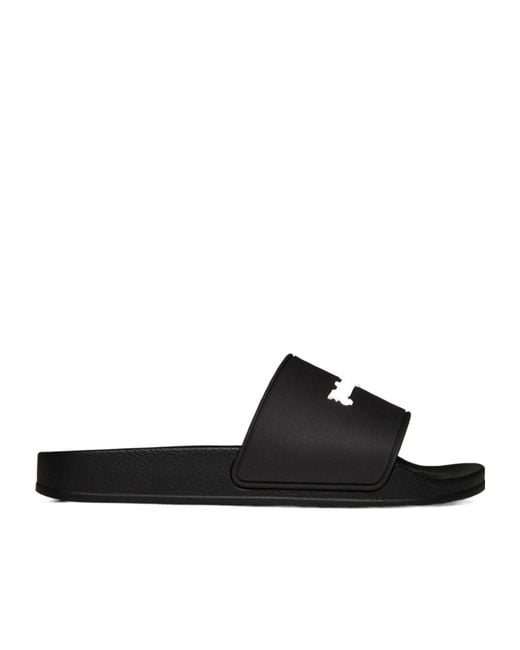 Palm Angels Black Monogram Pool Slider
