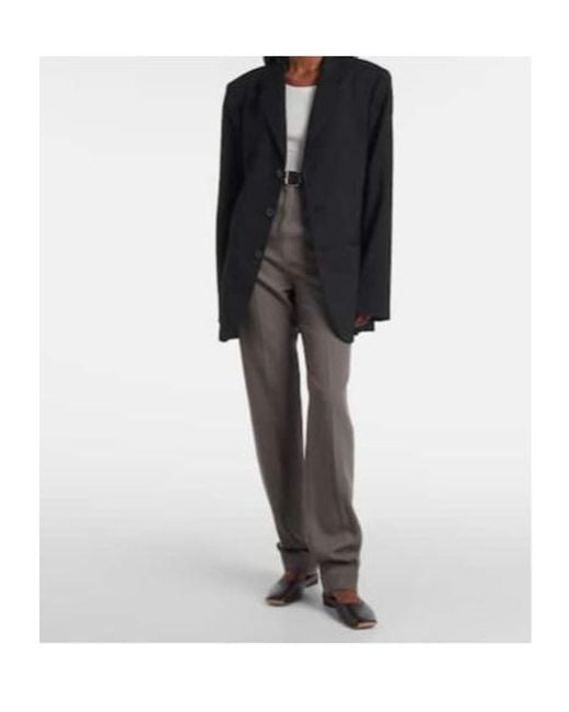 Calvin Klein Black Viola Oversized Pinstripe Blazer