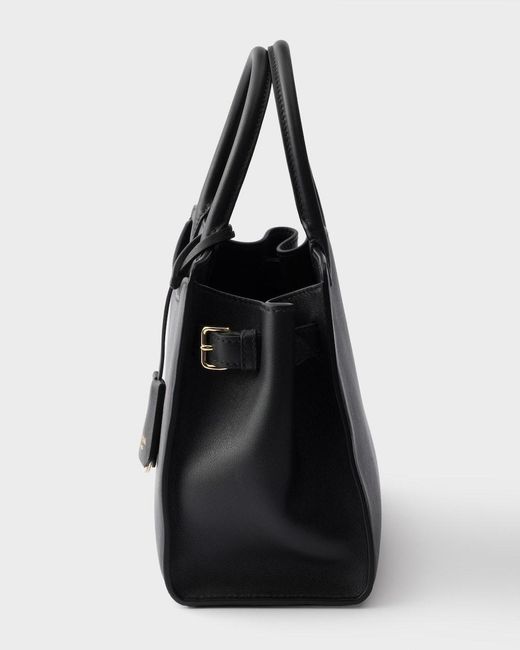 Prada Black Prelude Medium Leather Handbag