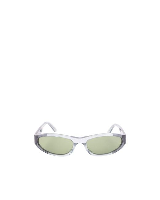 Marni White Geometric Sunglasses for men
