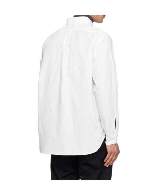 Nanamica White Long-Sleeved Shirt for men