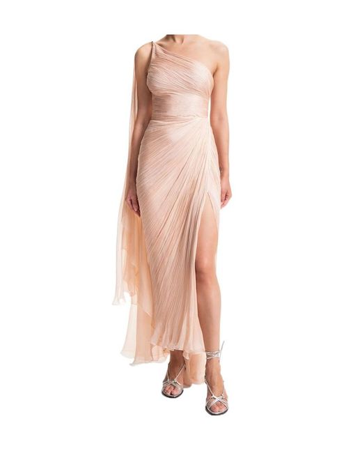 Maria Lucia Hohan Pink Draped Patchwork Dress