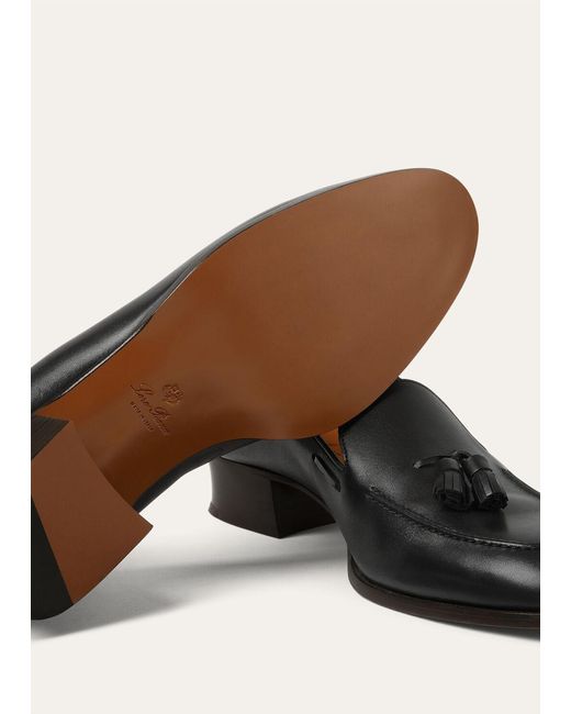 Loro Piana Black Serge Tassel Loafer
