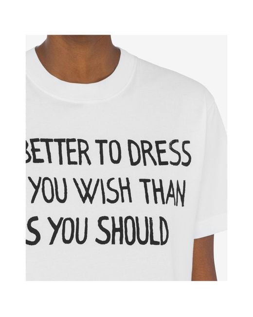 Moschino White Slogan-Print T-Shirt