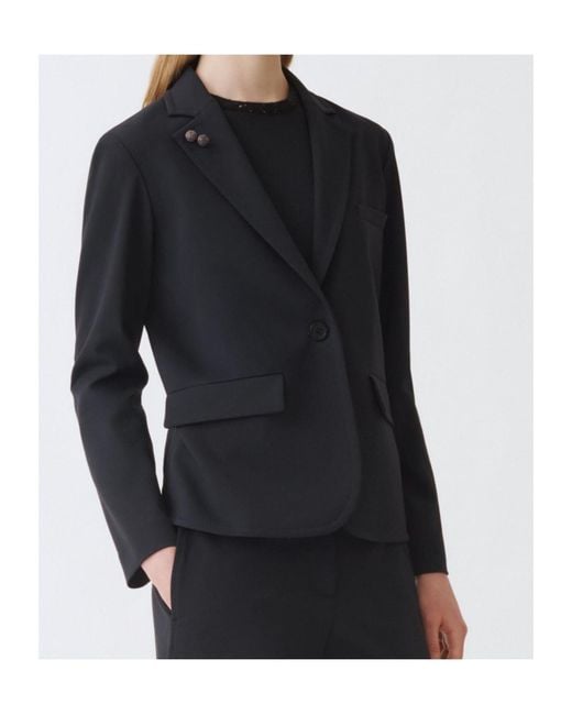 Fabiana Filippi Black Single-Breasted Suit Jacket