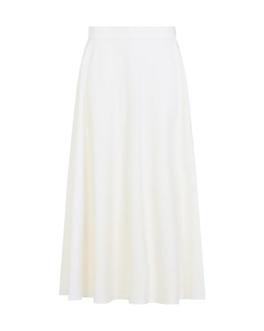 Ralph Lauren White Kenzie A-Line Skirt
