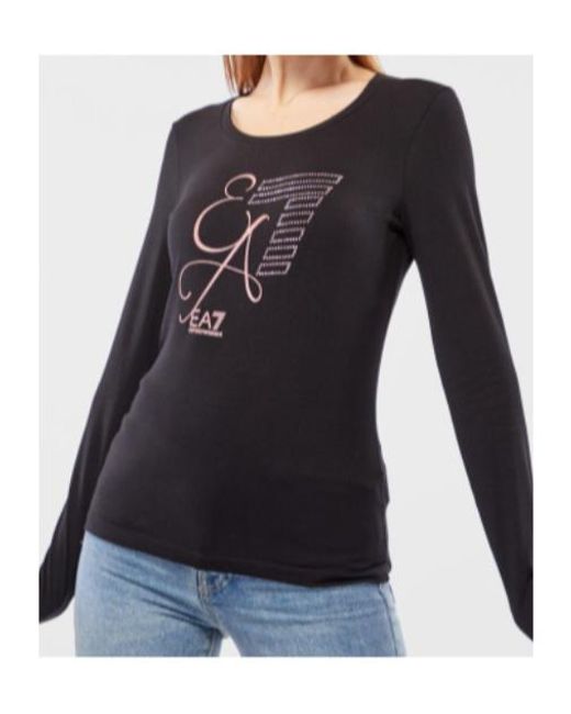 Emporio Armani Black Logo Long-Sleeved T-Shirt