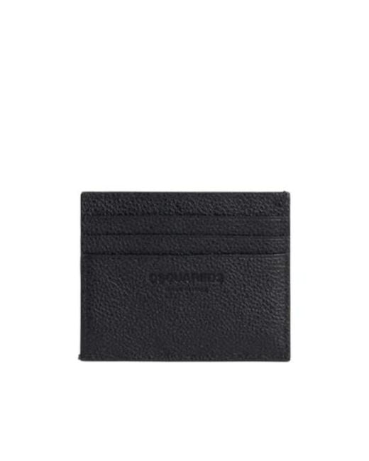 DSquared² Black D2 Upside Down Credit Card Holder for men