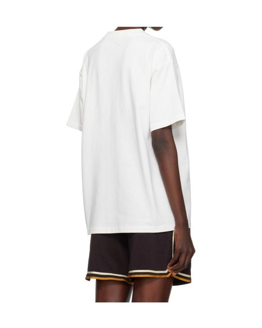 Bode White Sportsman Patch Pocket Crew Neck T-Shirt