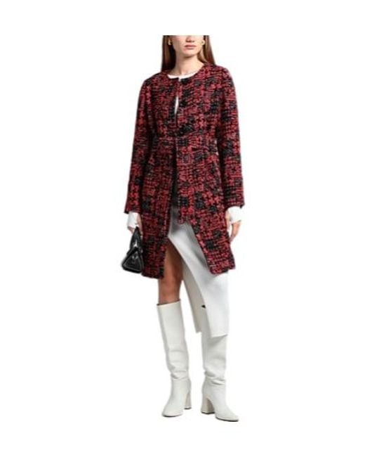 Dolce & Gabbana Red Tweed Coat