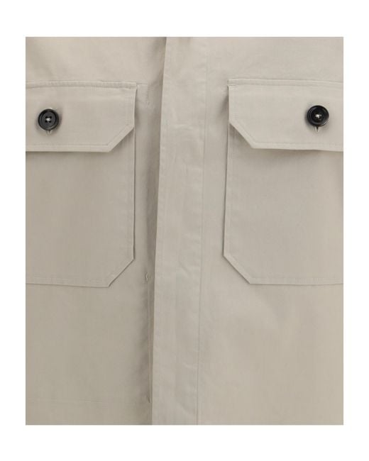 Zegna Gray Flap Pocket Shirt Jacket for men
