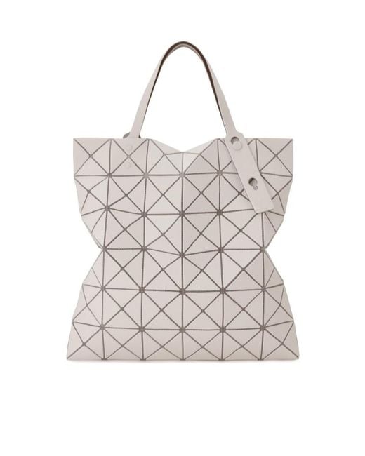 Issey Miyake Multicolor Geometric-Pattern Top Handle Tote Bag