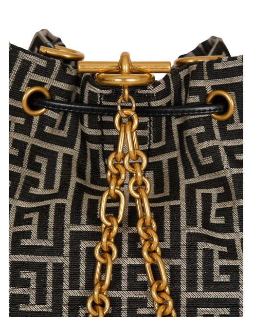 Balmain Black Pulse Monogram Jacquard Backpack