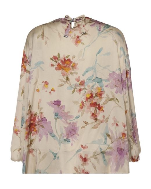 Herno Multicolor Floral Printed Blouse