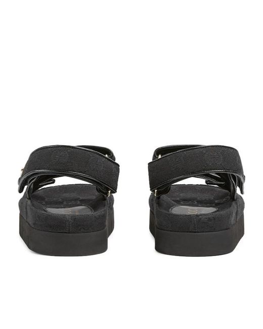 Gucci Black Sandal With Double G