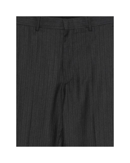 MM6 by Maison Margiela Black Pinstriped Tailored Pants for men