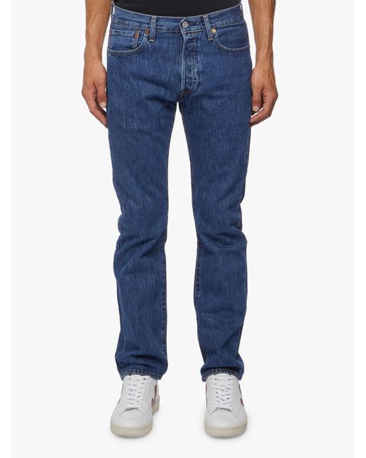 Levi's Blue 501 Original Fit Straight-Leg Jeans for men