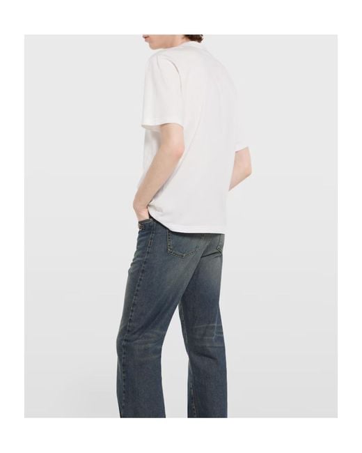 Gucci White Logo Printed Jersey T-Shirt for men