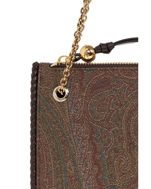 Etro Brown Zippered Shoulder Bag