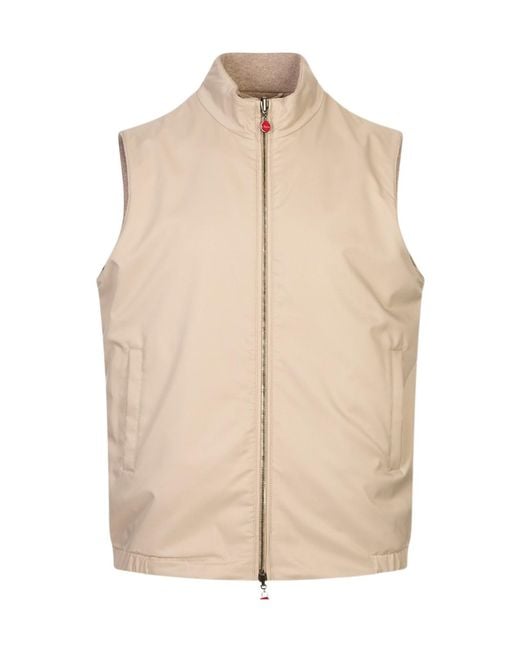 Kiton Natural Reversible High-Neck Vest for men