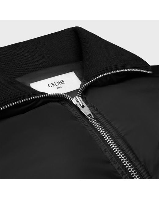 Céline Black Long Puffer Jacket for men