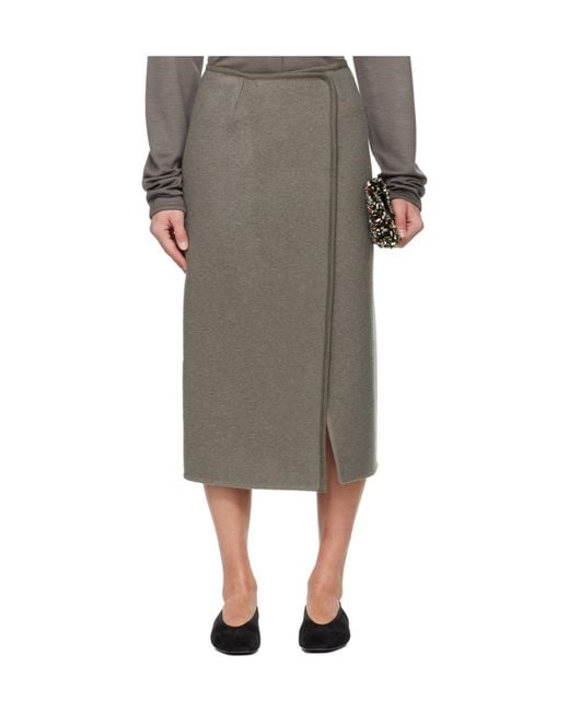 Rier Gray Walker Midi Skirt