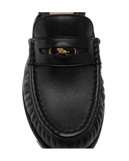 Burberry Black Cadet Gathered Mules