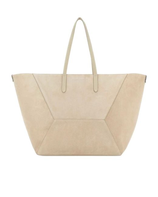 Brunello Cucinelli Natural Bc Duo Monili Embellished Large Bag