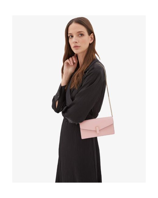 Valextra Pink Envelope Clutch Bags