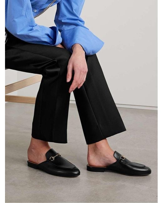 Gucci Black Princetown Slippers
