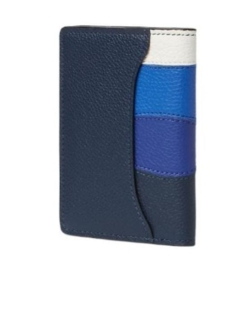 Fendi Blue Colorblock Card Case for men