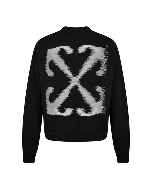Off-White c/o Virgil Abloh Black Long-Sleeve Cotton Sweatshirt for men