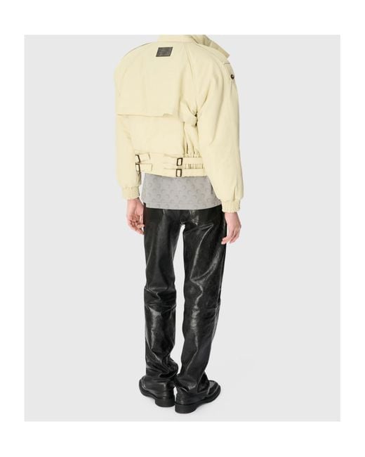 MARINE SERRE Natural Buckled Gabardine Bomber Jacket for men