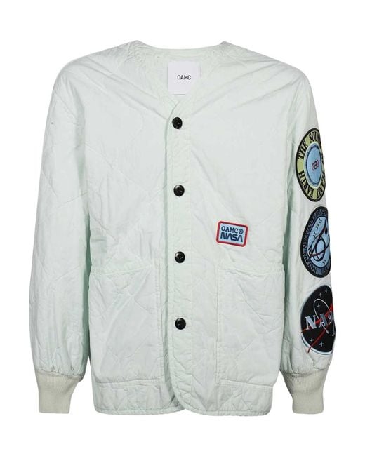 OAMC White Quilted Patch Nasa Jacket for men