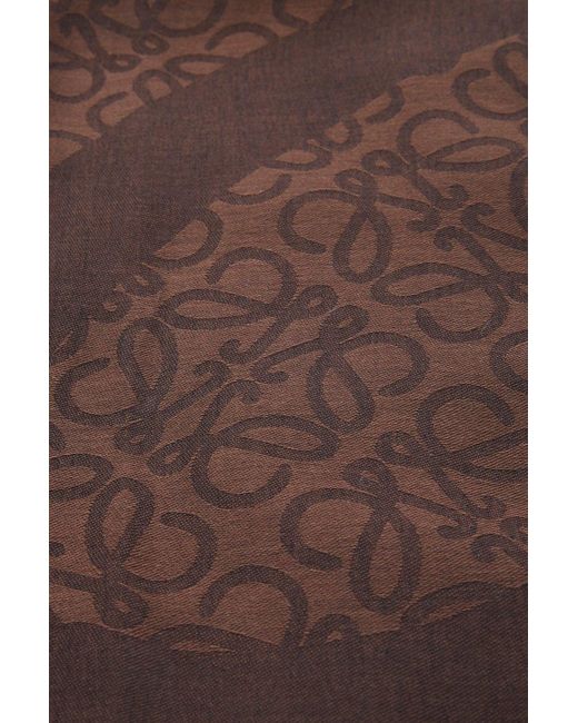 Loewe Brown Anagram Fringed Pareo