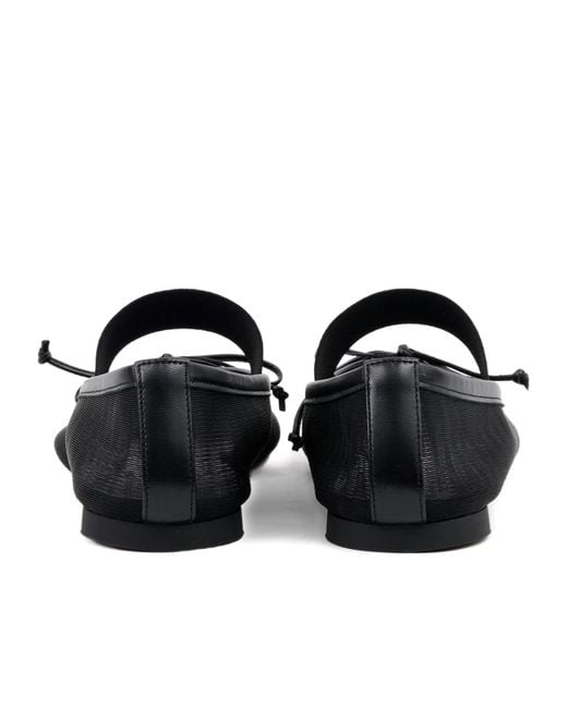 MM6 by Maison Margiela Black Bow Detail Ballet Shoes