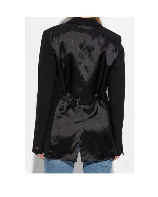 Moschino Black Single-Breasted Crepe Blazer
