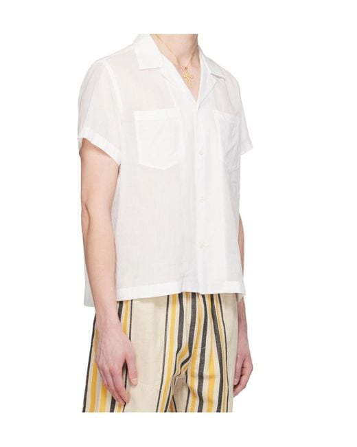 Bode White Short-Sleeved Shirt for men